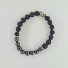 Hematite & Lava Rock Bead Bracelet