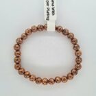 Copper Plated Lava Rock Bead Bracelet