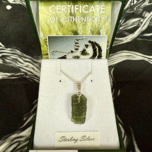 Genuine Moldavite Pendant 2.2g on Sterling Silver (Pendant No. 1)