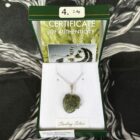 Genuine Moldavite Pendant 2.4g on Sterling Silver (Pendant No.4)