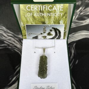 Genuine Moldavite Pendant 2.4g on Sterling Silver (Pendant No.7)