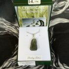 Genuine Moldavite Pendant 2.8g on Sterling Silver (Pendant No.14)