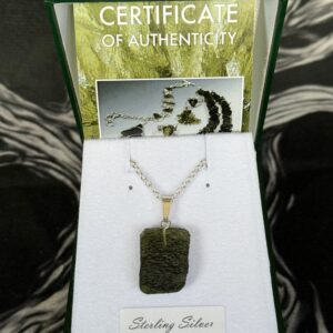 Genuine Moldavite Pendant 3.2g on Sterling Silver (Pendant No.15)