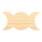 Natural Wooden Triple Moon Spell Candle Holder