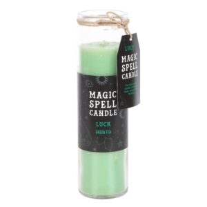 Green Tea "Luck" Spell Tube Candle