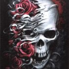 Skulls & Roses Canvas Plaque