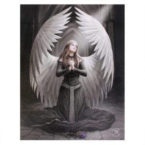 19x25cm Prayer For The Fallen Canvas By Anne Stokes