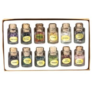 Set Of 12 Gemstone Gift Bottles