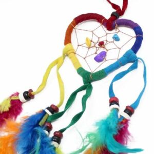 Small Heart And Round Rainbow Dreamcatcher