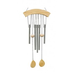 Five Chimes With Natural Wood - 65cm