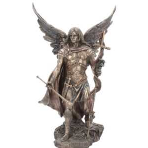 Archangel Gabriel with Staff - Bronze Figurine