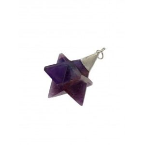 Amethyst Merkaba Pendant with Cord