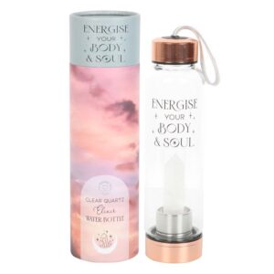 Clear Quartz Body And Soul Glass Water Bottle