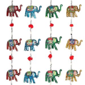 Assorted Hanging Elephant Decoration With Bell