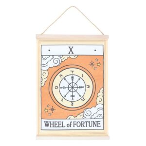 The Wheel Of Fortune Vintage Tarot Wall Hanging