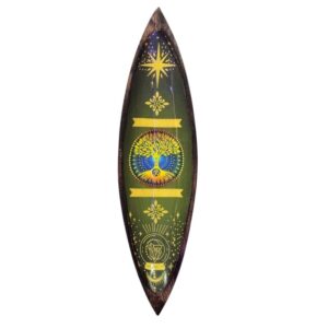 Enamel Incense Bowl - Mango Wood - Tree of Life