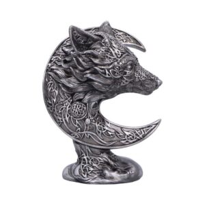 Celtic Crescent - Celtic Wolf and Moon Figurine
