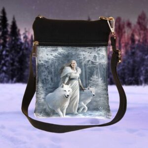 Winter Guardians Shoulder Bag with Wolves
