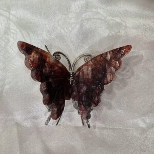Fire Quartz Crystal Butterfly