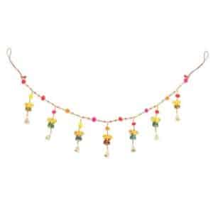 Hanging Ganesh Garland With Beads And Bells