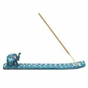 Glitter Decorated Incense Holder With Elephant