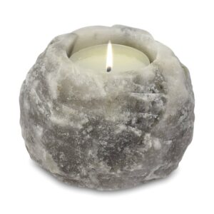 Grey Himalayan Salt Tealight Holder