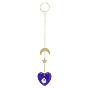 All Seeing Eye Glass Heart Decoration