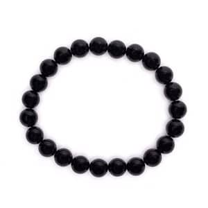 Black Tourmaline Bead Bracelet 8mm