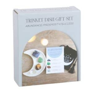 Success Healing Crystal Set With Moon Trinket Dish