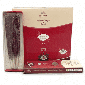 White Sage And Rose Natural Smudge Incense Sticks